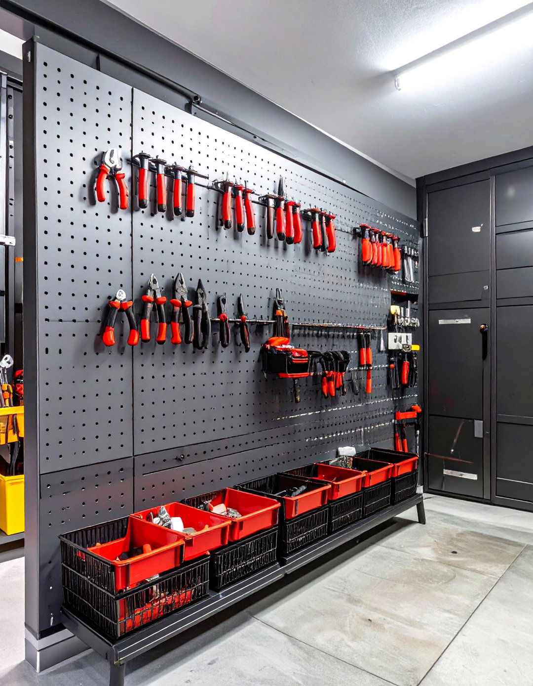 A Slatwall System Garage Closet - 30 garage closet ideas