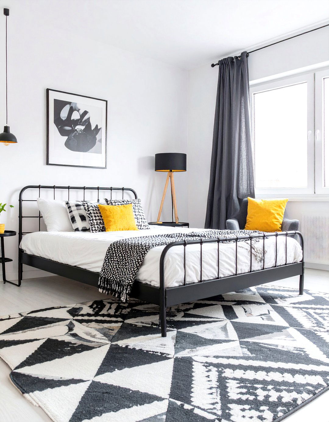 A Sleek Black and White Bedroom - 30 bedroom ideas for teen girls