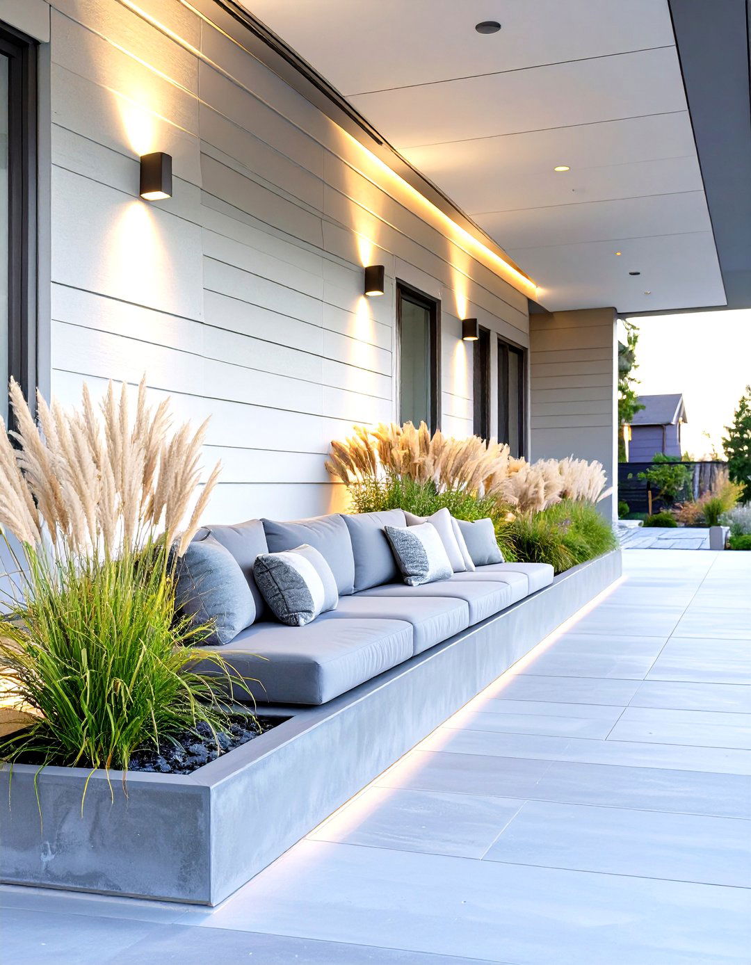 A Sleek Contemporary Lounge Front Porch - 30 long narrow front porch decorating ideas