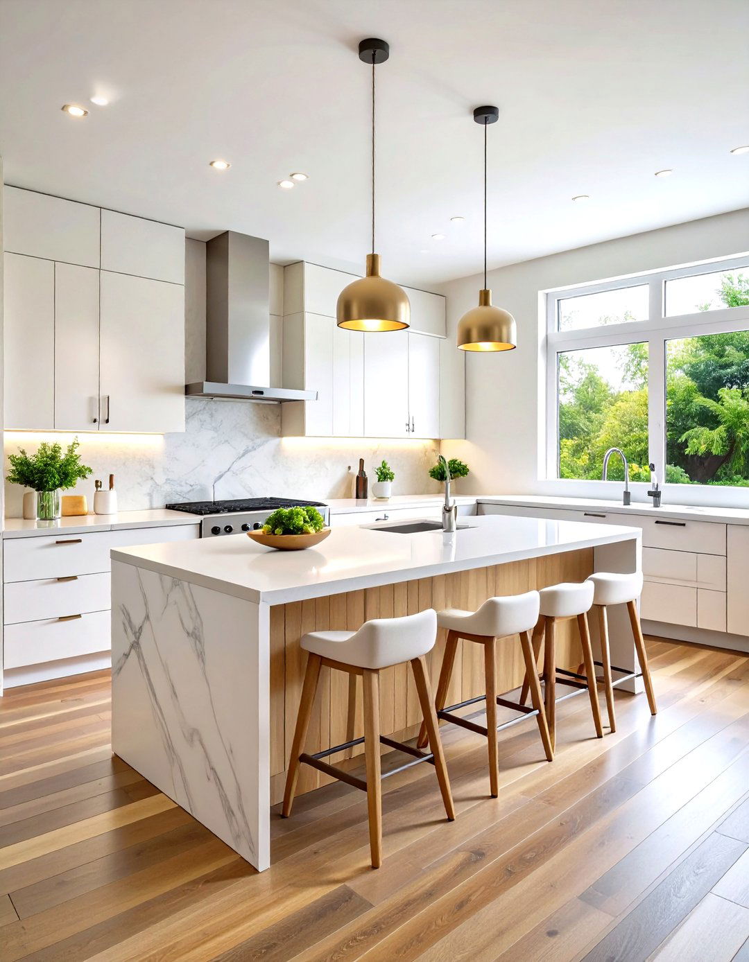 A Sleek Minimalist Kitchen Island - 30 kitchen island decorating ideas