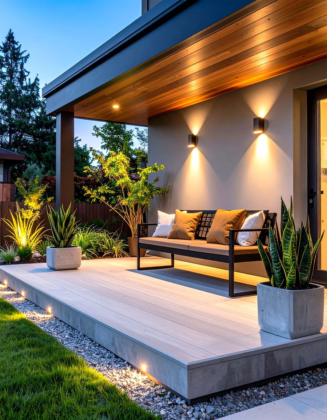 A Sleek Minimalist Porch - 30 front porch decorating ideas
