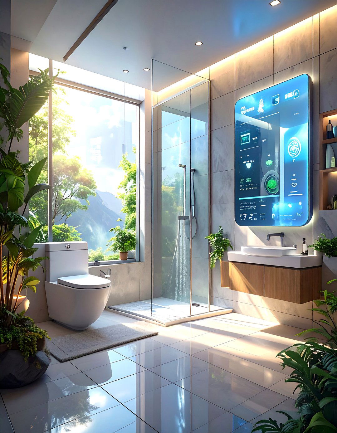 A Sleek Modern Tech Bathroom - 30 master bathroom layout ideas