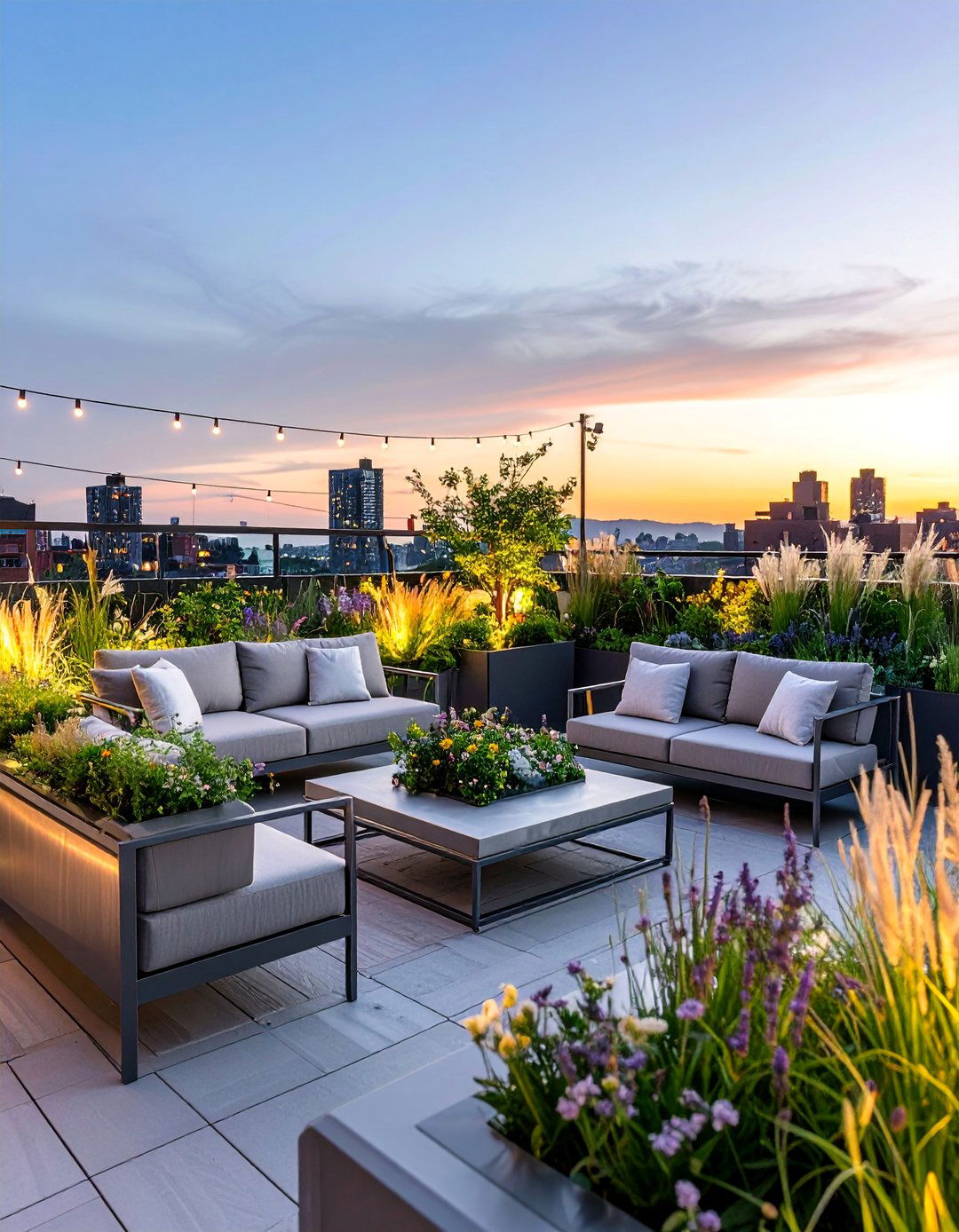 A Sleek Urban Backyard Rooftop - 30 backyard decorating ideas