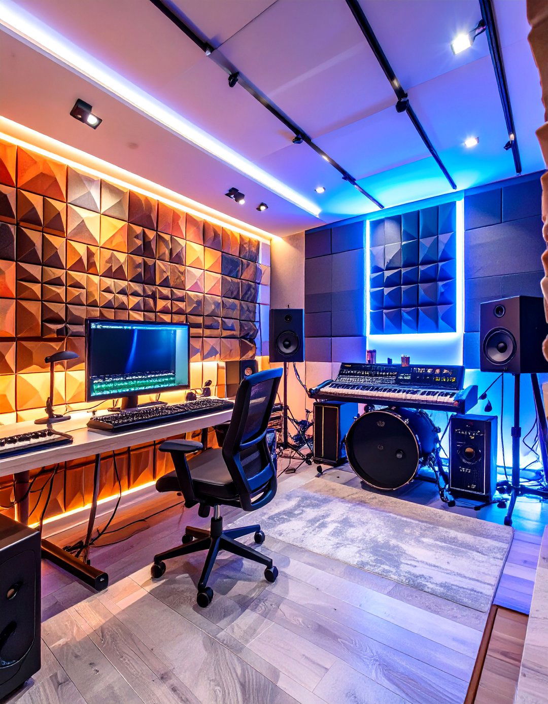 A Sleek and Modern Music Studio - 30 basement layout ideas