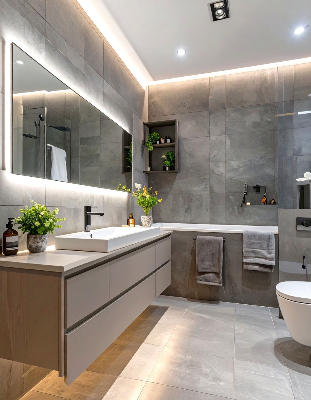 A Sleek and Modern Tech Bathroom - 30 bathroom remodel ideas on a budget