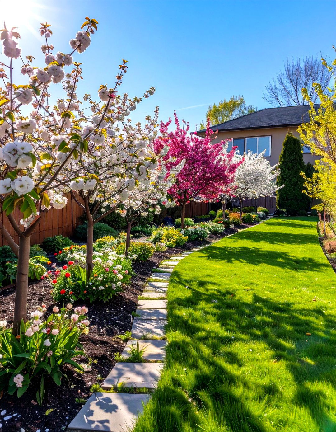 A Sloped Orchard with Fruit Trees - 30 sloped backyard landscaping ideas