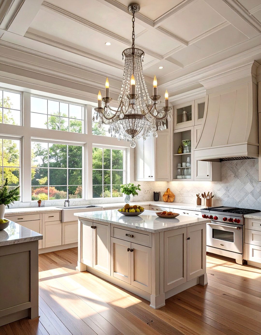 A Small Chandelier - 30 small kitchen lighting ideas