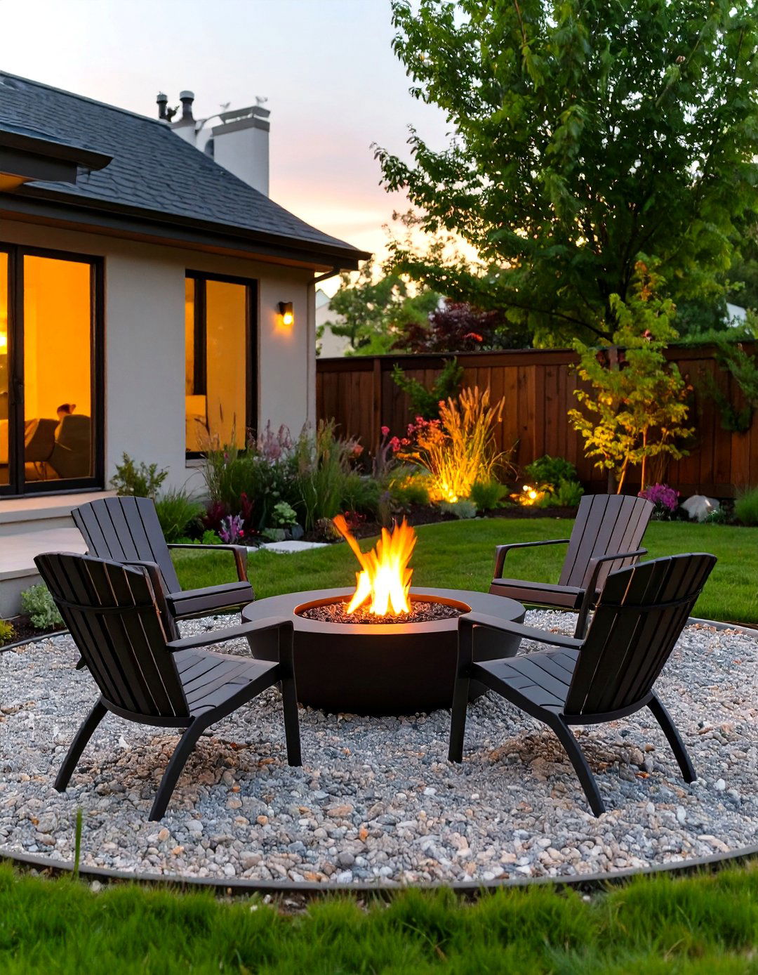 A Small Cozy Fire Pit Area - 30 small backyard landscaping ideas