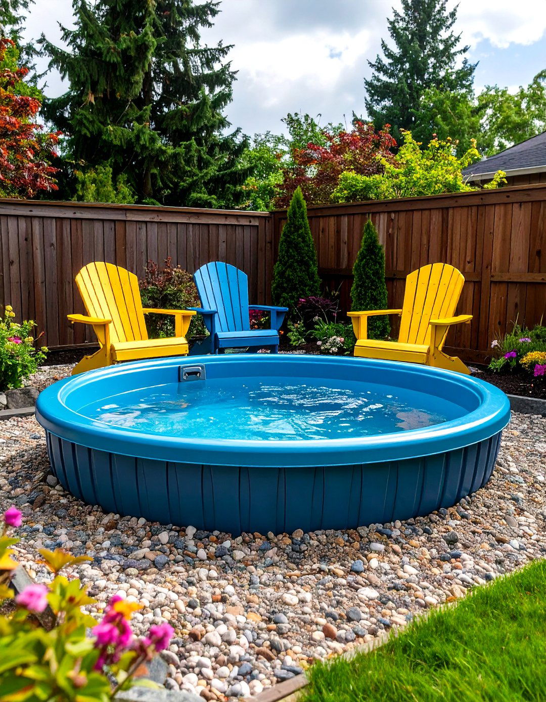 A Small Fiberglass Plunge Pool - 30 affordable backyard pool ideas on a budget