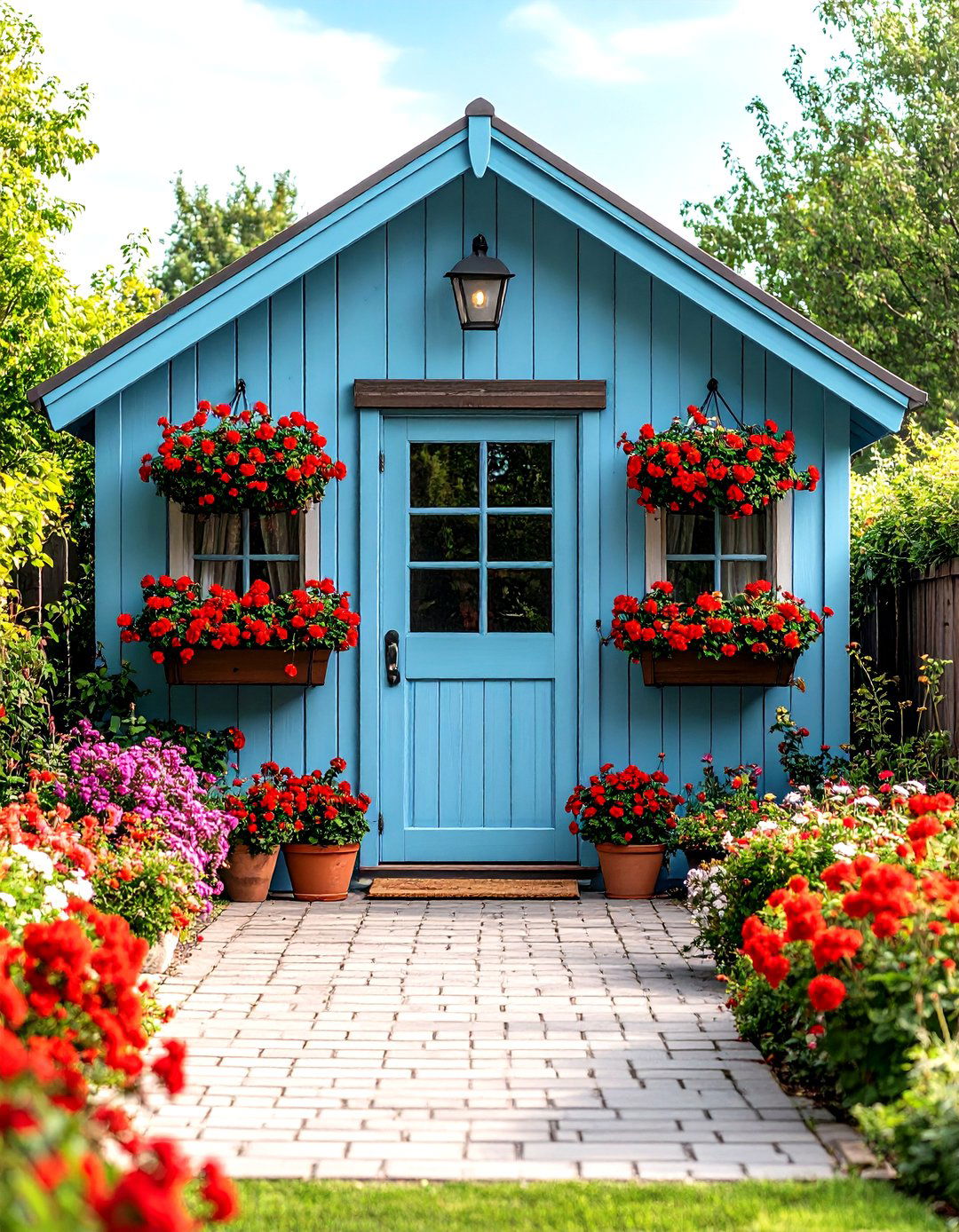 A Small Garden Shed or Potting Station - 30 patio privacy ideas