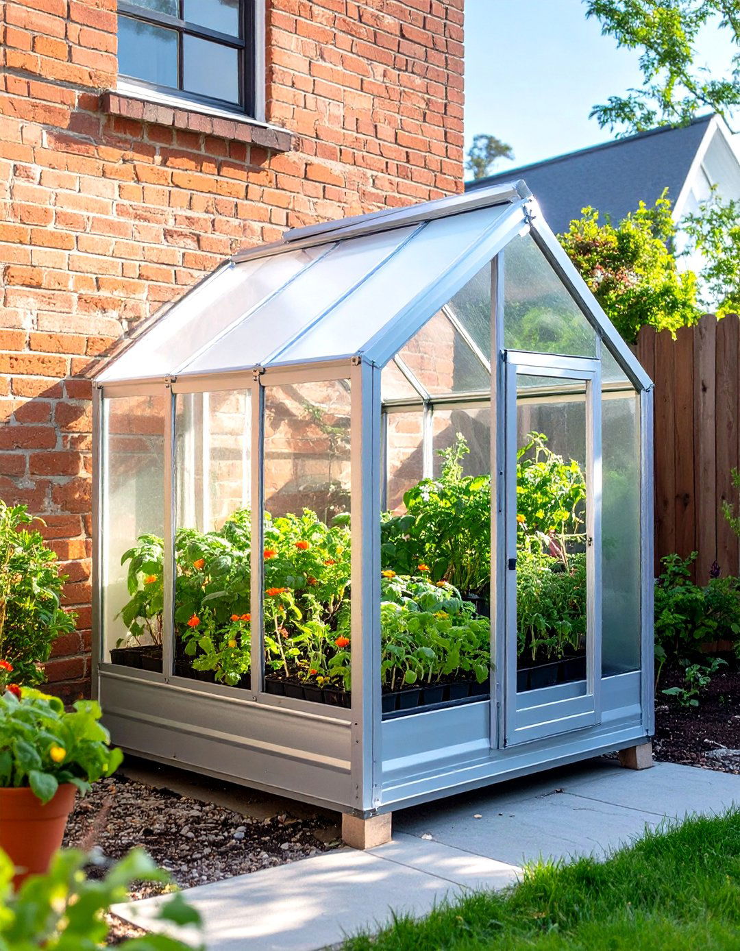 A Small Greenhouse for Year Round Gardening - 30 tiny backyard ideas