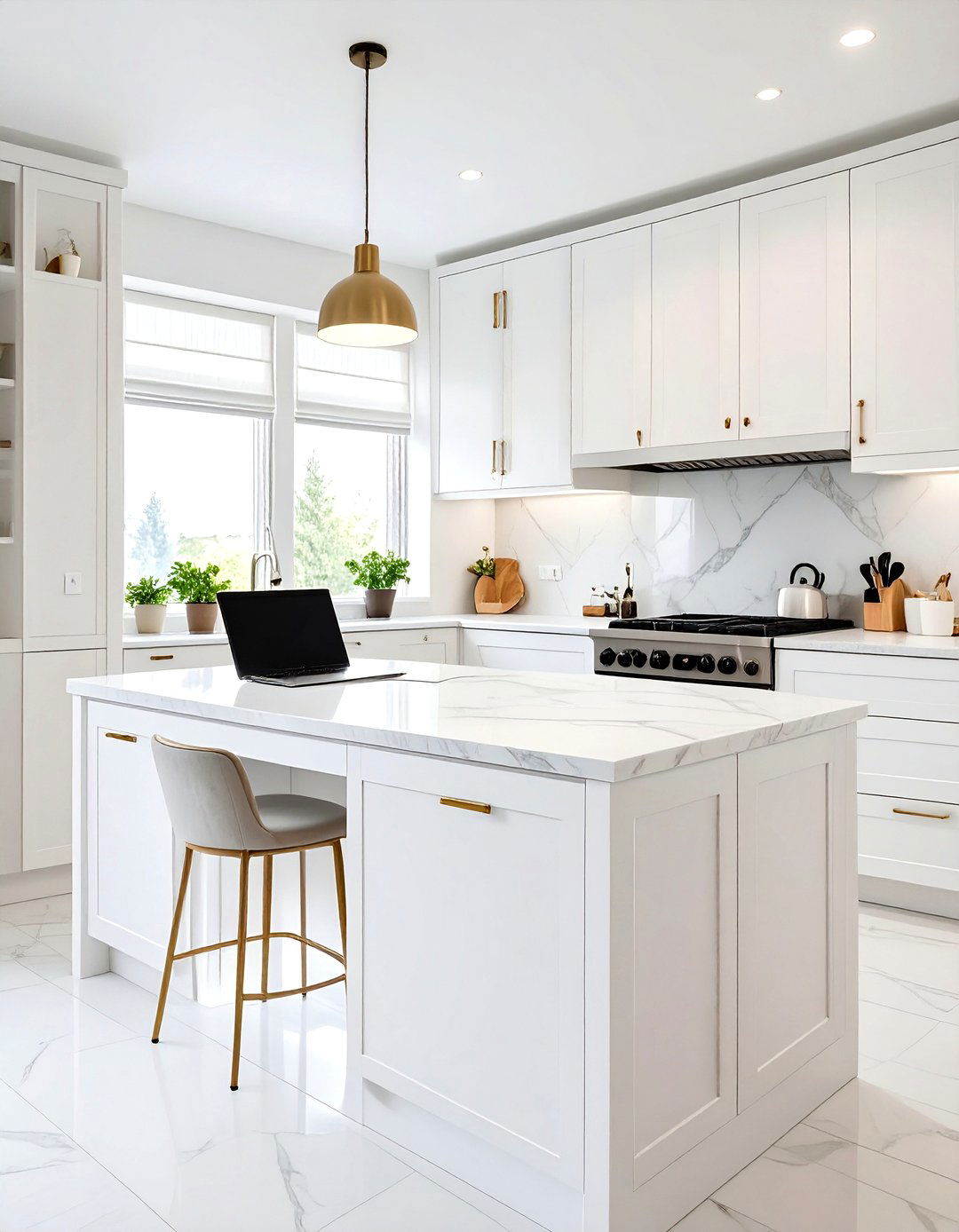 A Small Kitchen Desk Area - 30 timeless kitchen design ideas