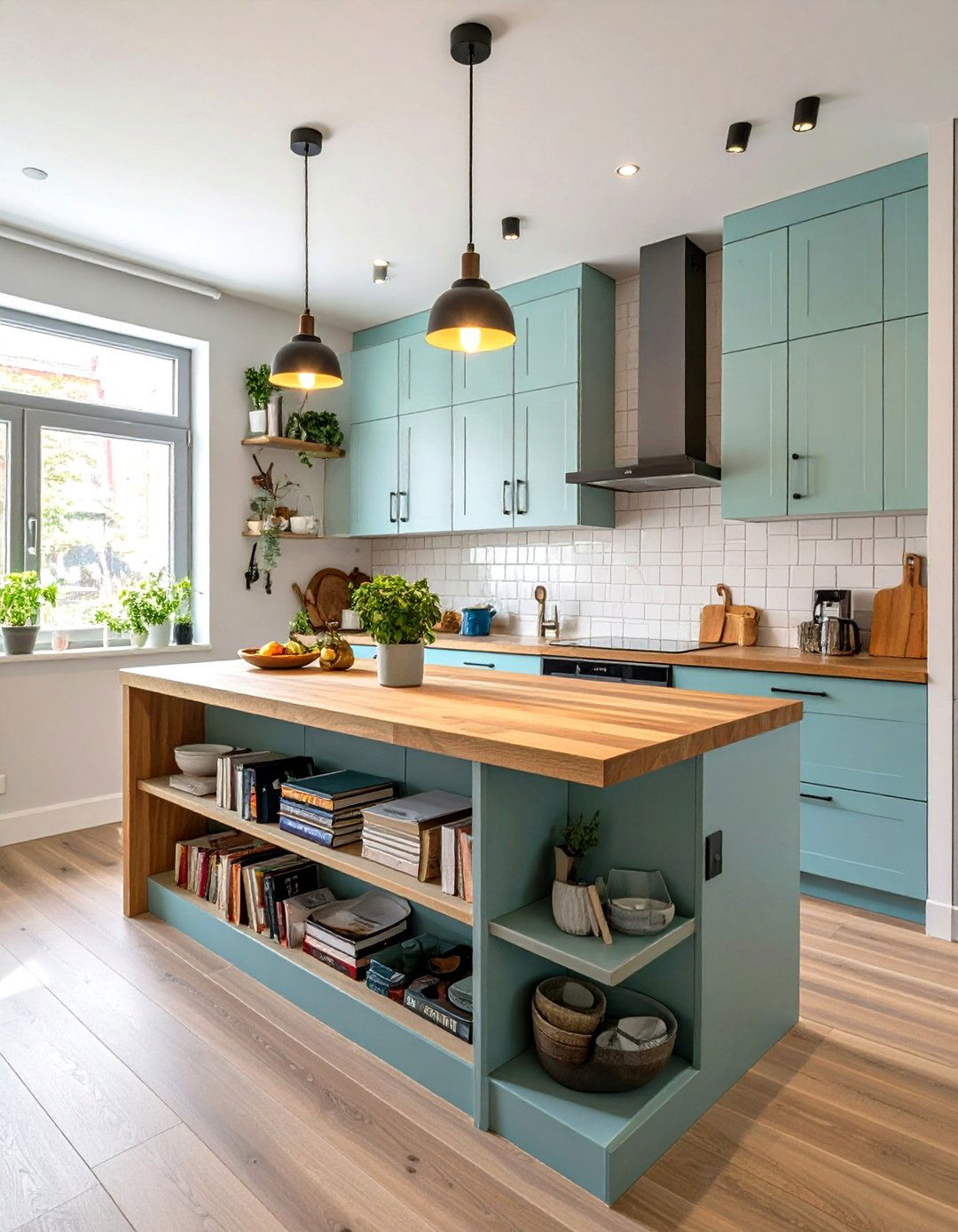 A Small Kitchen Layout with a Compact Island - 30 small kitchen layout ideas