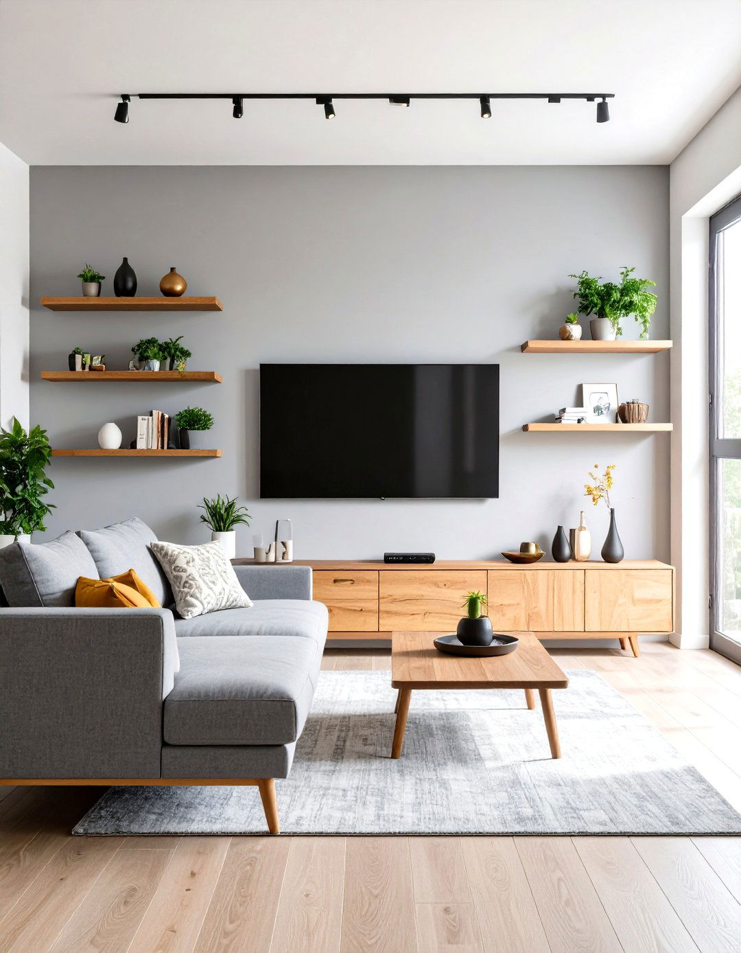 A Small Living Room with a Wall Mounted TV - 30 living room ideas with tv