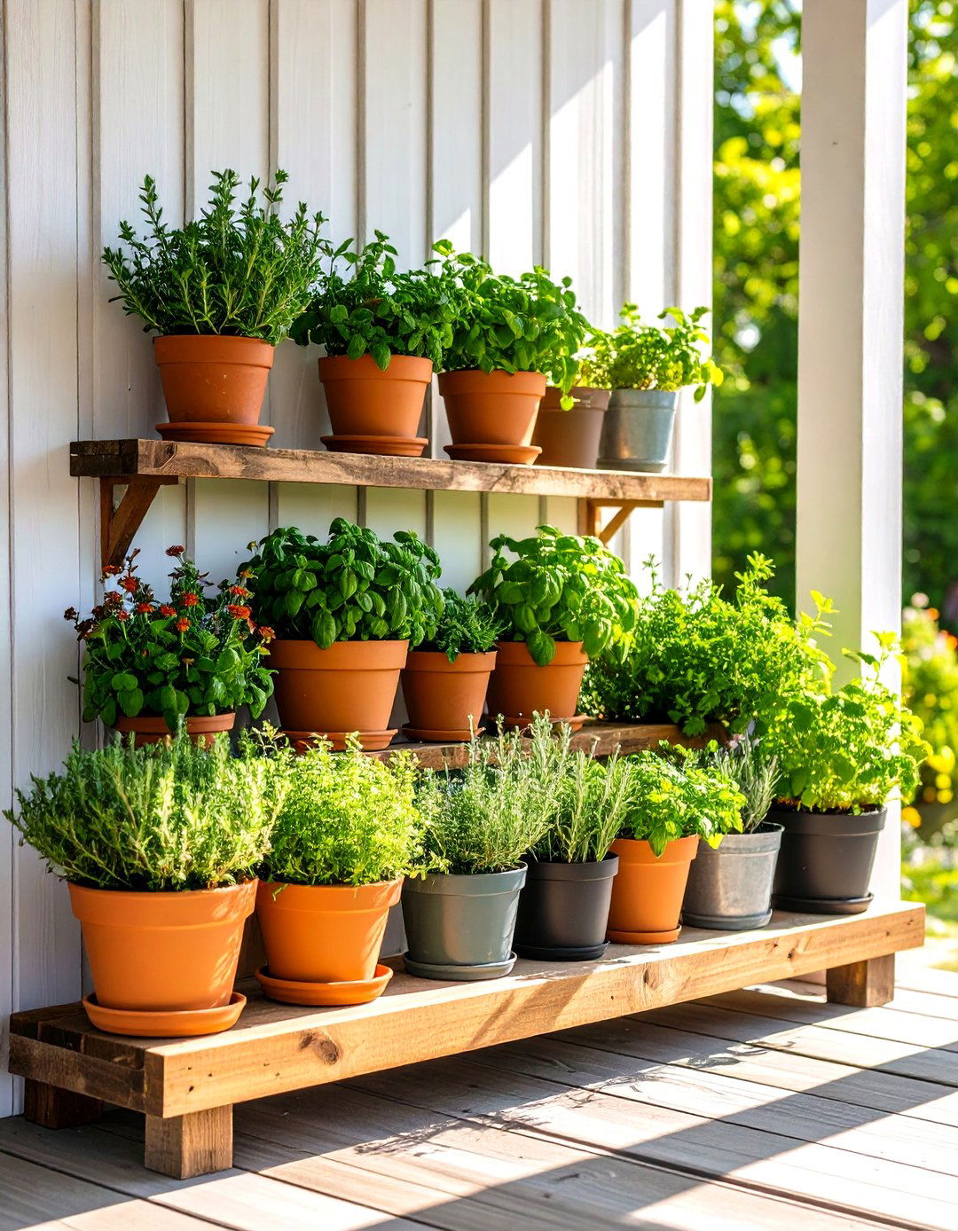 A Small Porch Herb Garden - 30 porch decor ideas