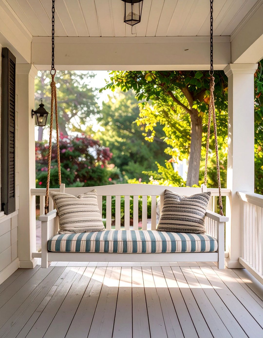 A Small Porch Swing for Relaxation - 30 small back porch ideas