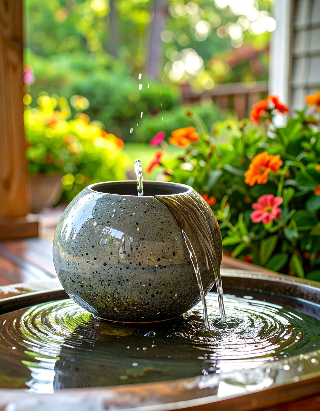 A Small Water Feature for the Porch - 30 small porch decorating ideas
