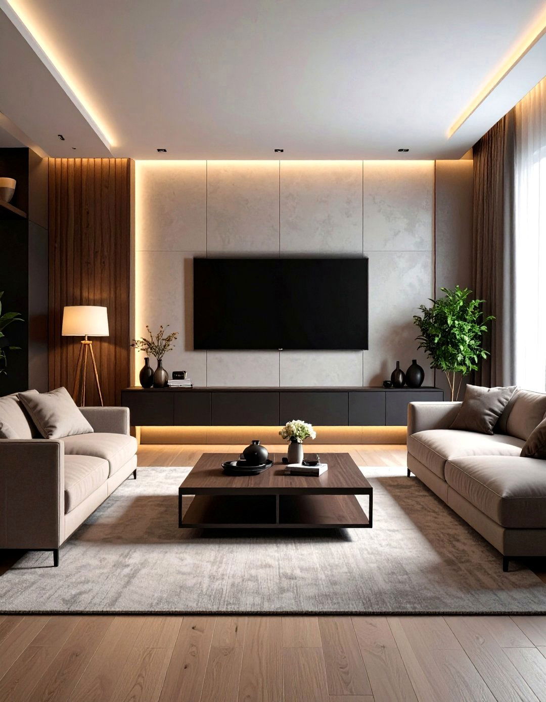A Smart Tech Integrated Small Living Room - 30 ideas for small living room