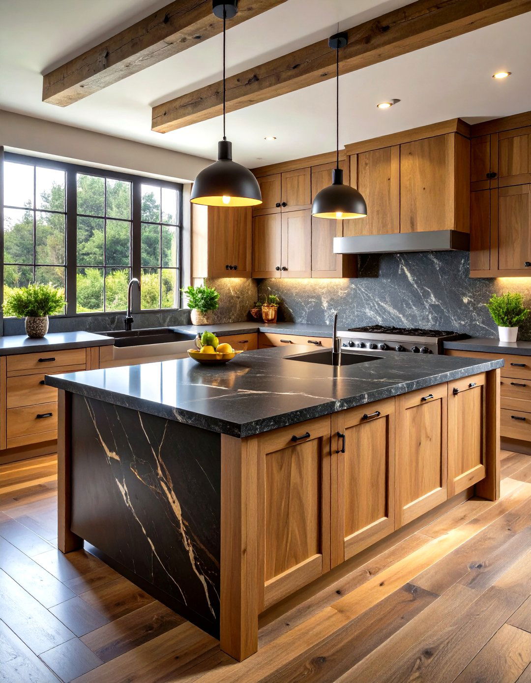 A Soapstone Countertop Surface - 30 rustic kitchen ideas