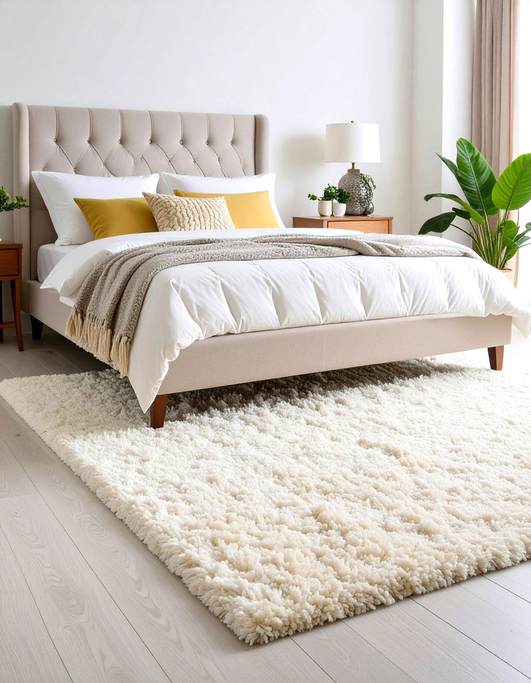 A Soft Plush Area Rug - 30 romantic bedroom ideas