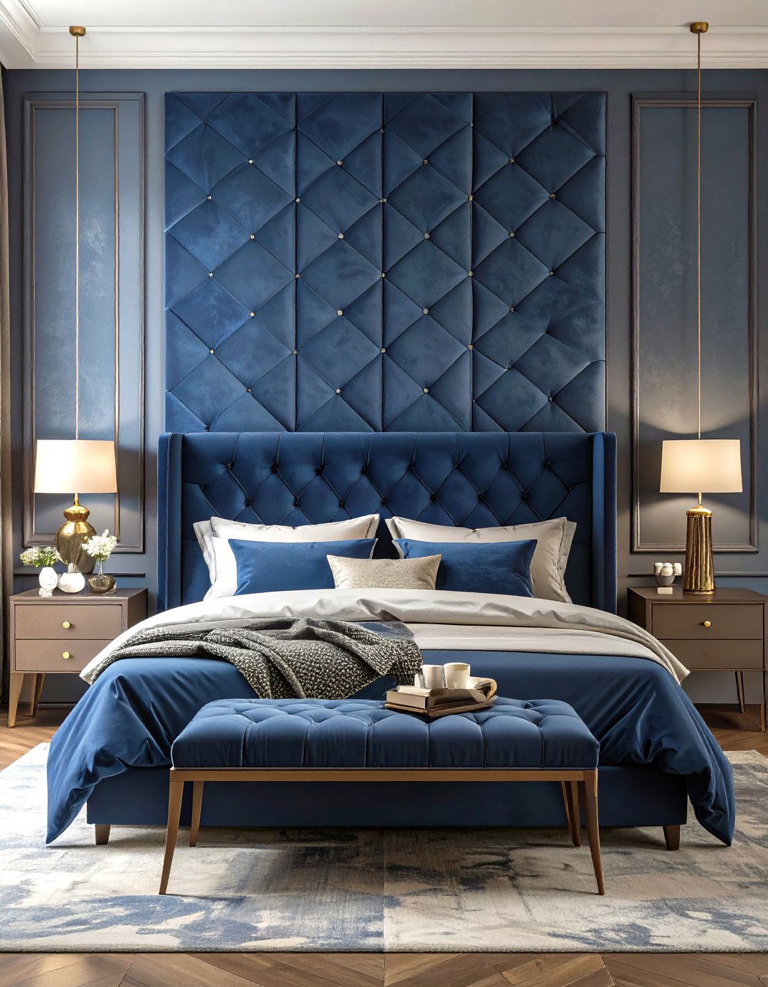 A Sophisticated Fabric Panel Wall - 30 ideas for wall decor