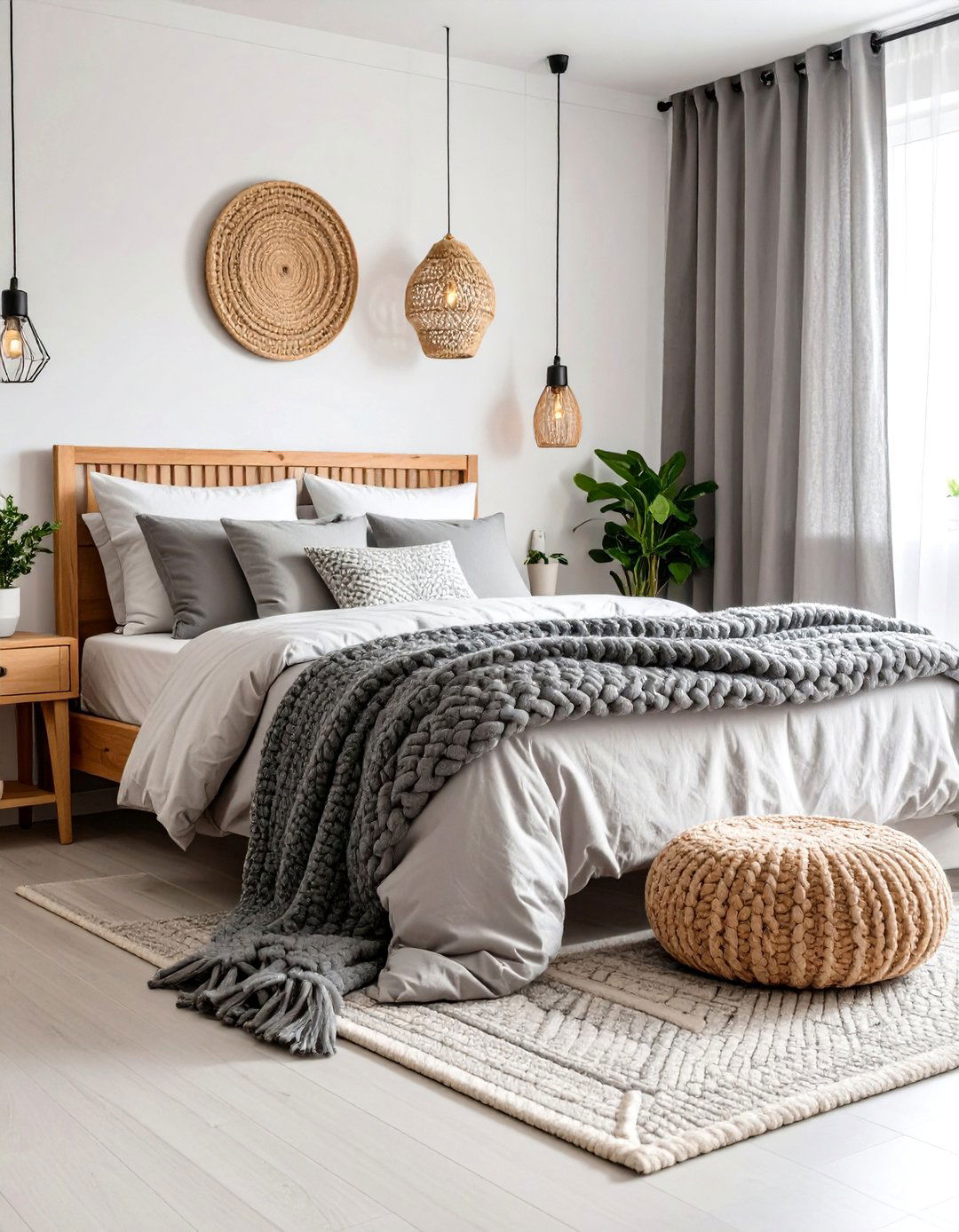 A Sophisticated Gray Scale Boho Bedroom - 30 ai boho chic bedroom ideas