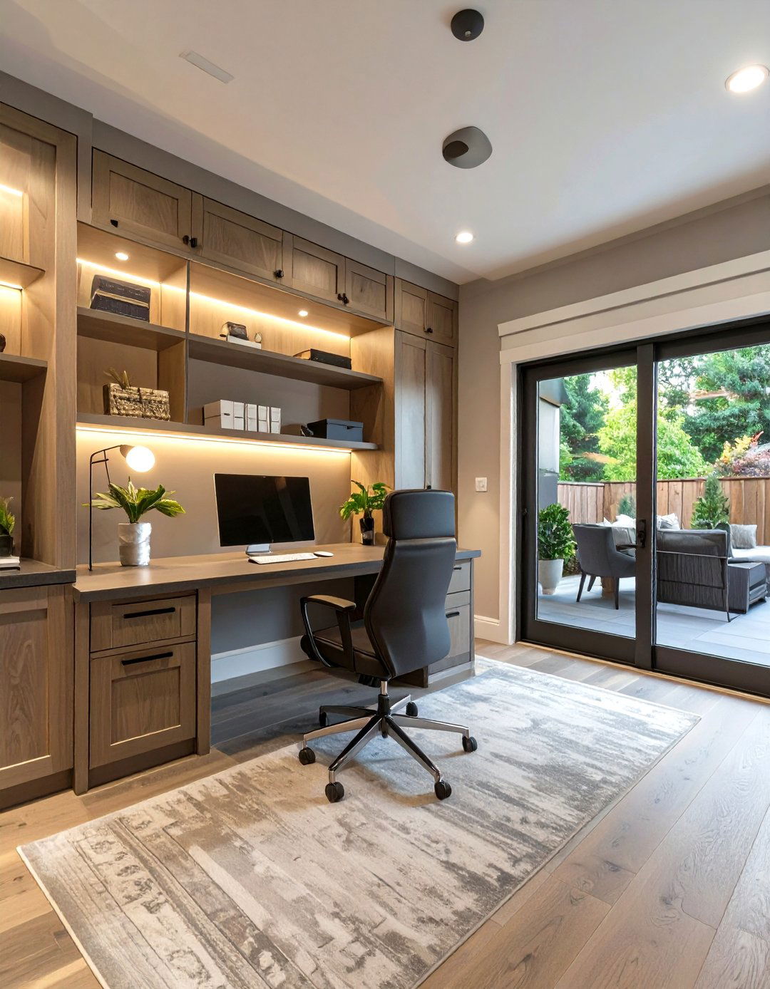 A Sophisticated Home Office and Study - 30 basement finishing ideas
