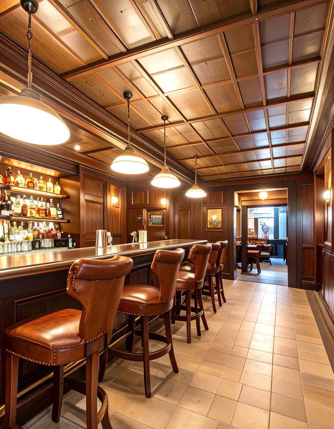 A Sophisticated Speakeasy Bar - 30 basement layout ideas