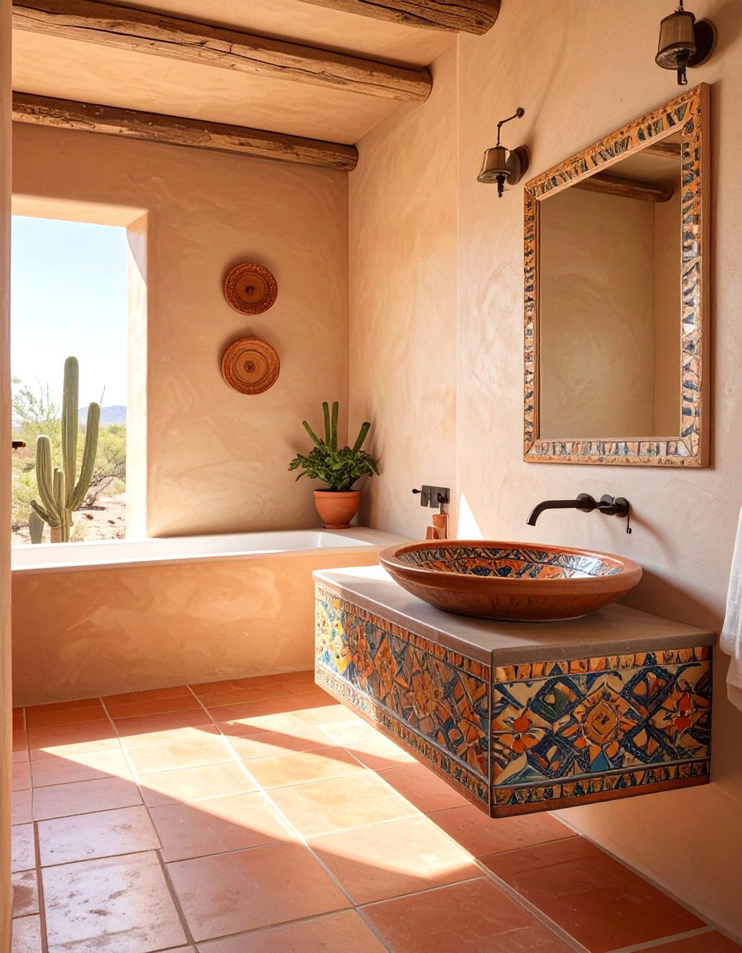 A Southwestern Adobe Bathroom - 30 bathroom renovation ideas