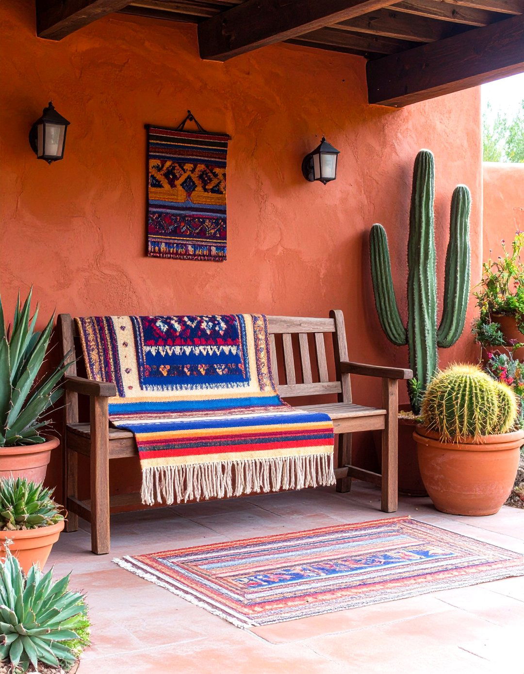 A Southwestern Adobe Style Courtyard - 30 enclosed patio ideas on a budget