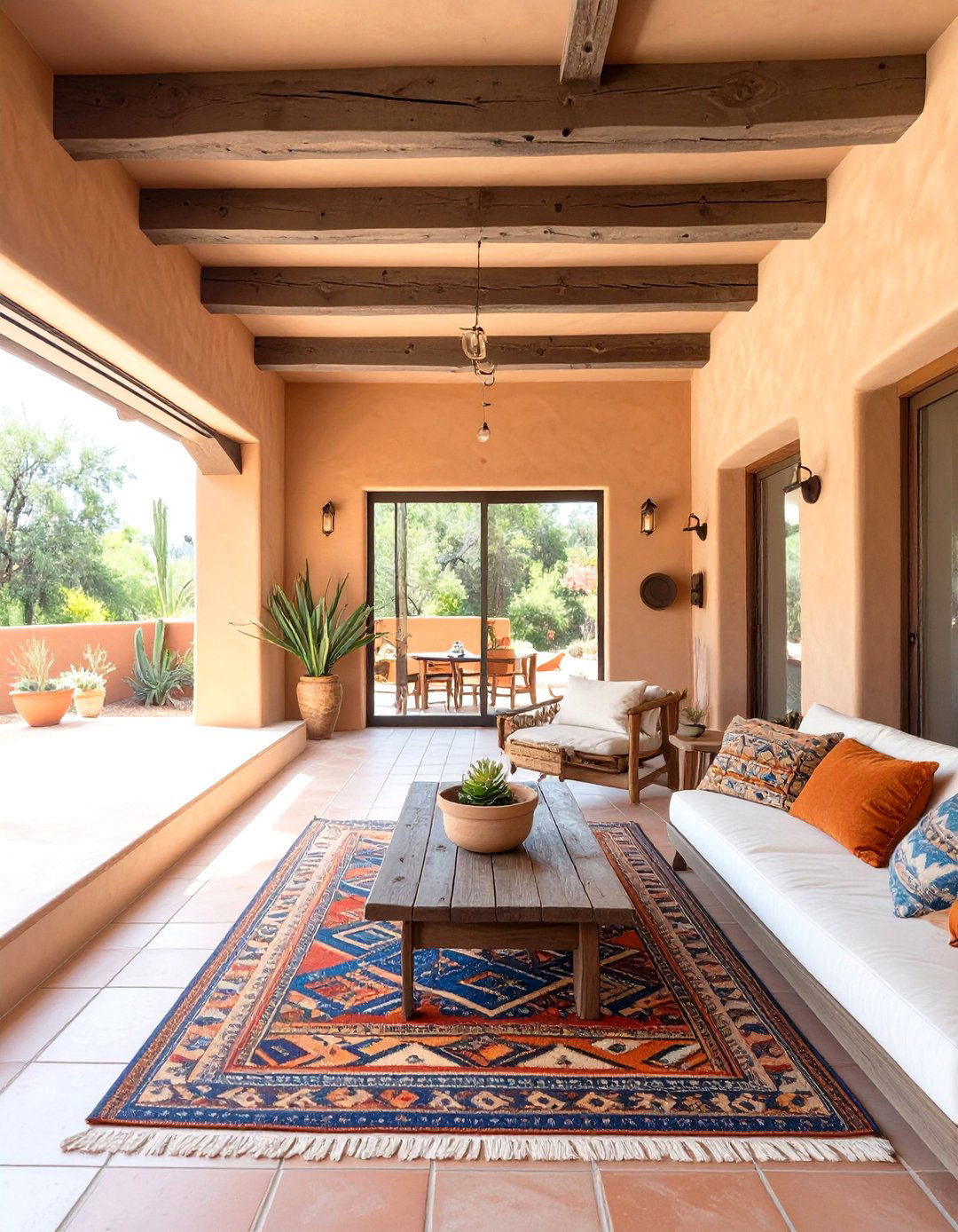 A Southwestern Adobe Style Deck - 30 enclosed deck ideas