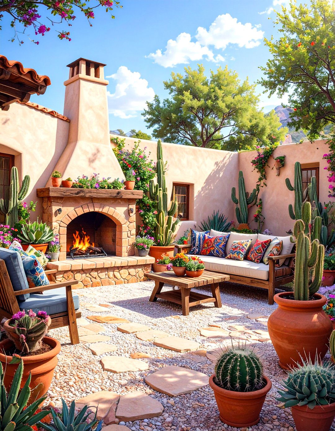 A Southwestern Desert Scape - 30 outdoor  decorating ideas