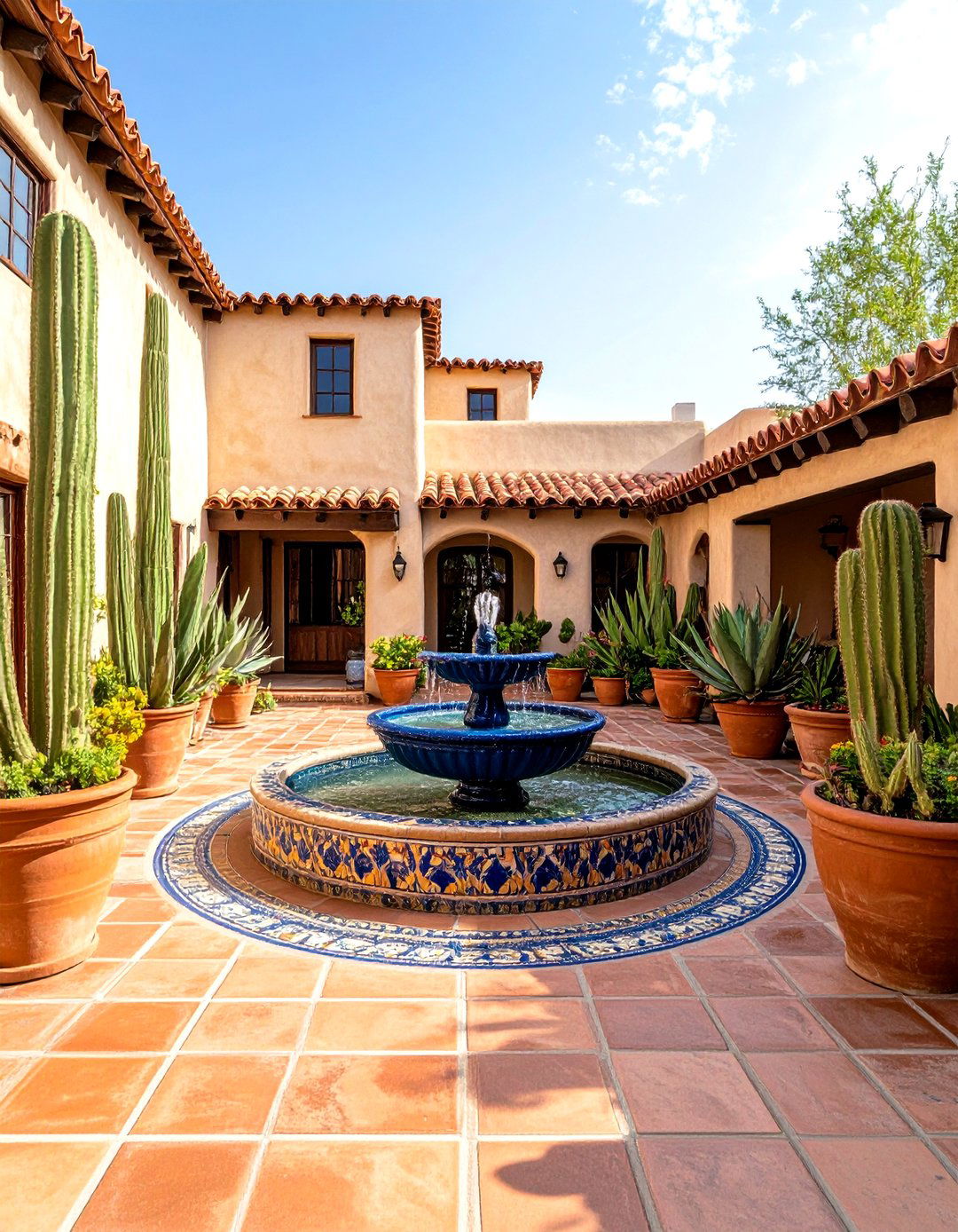 A Southwestern Hacienda Courtyard - 30 front house landscaping ideas