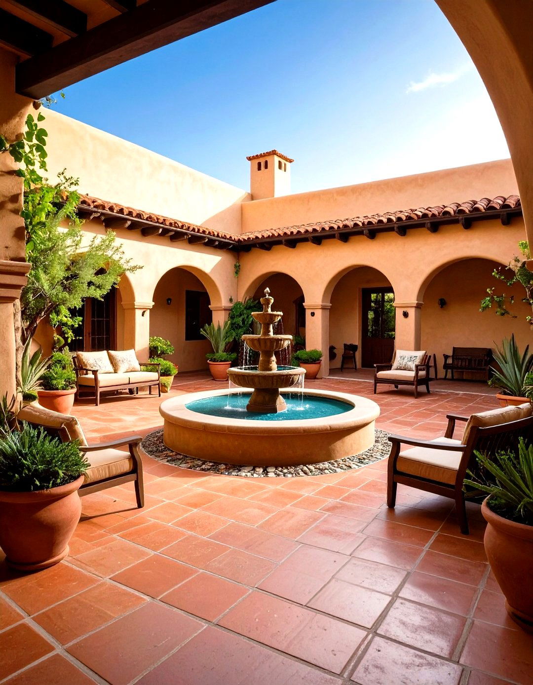 A Southwestern Style Courtyard Room - 30 outdoor room ideas