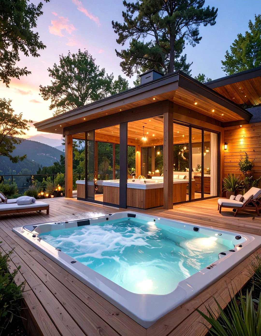 A Spa and Hot Tub Gazebo - 30 deck enclosure ideas