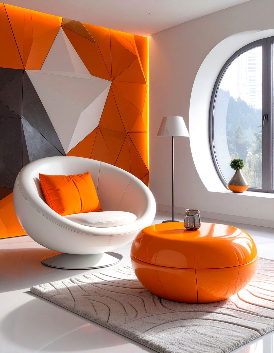 A Space Age Retro Lounge Sketch - 30 interior design sketches ideas
