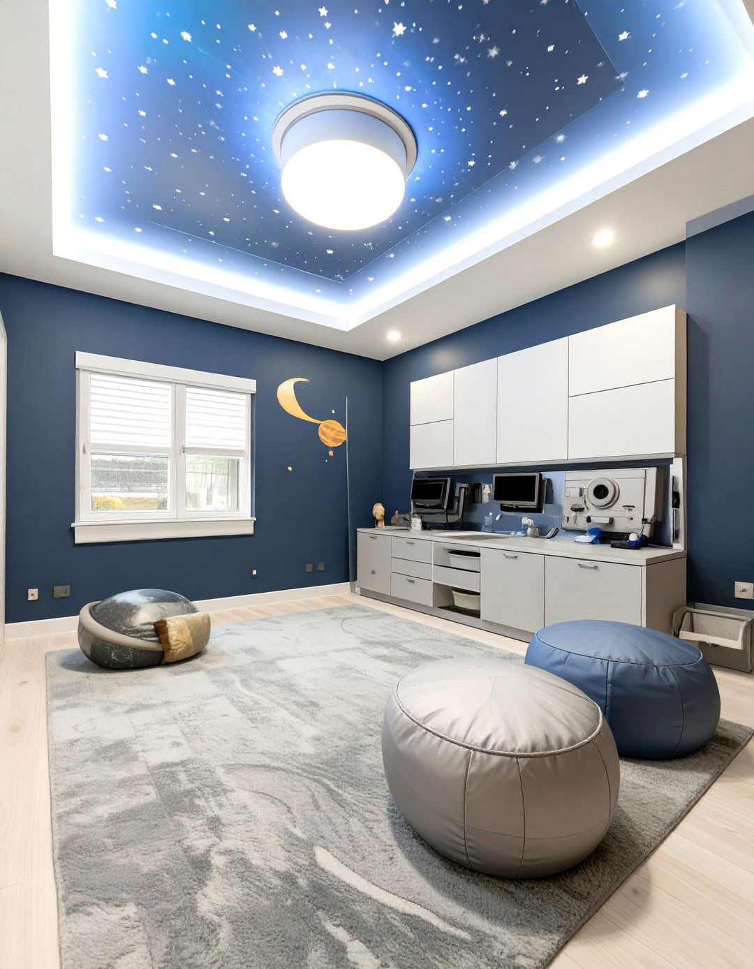 A Space Exploration Playroom - 30 basement playroom ideas