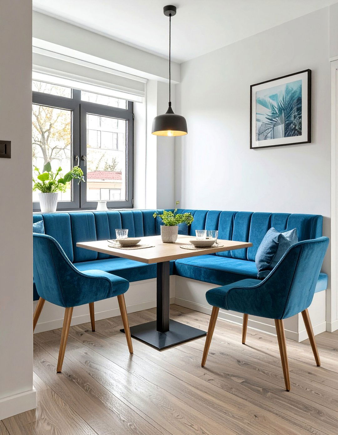 A Space Saving Banquette Seating Dining Nook - 30 apartment dining room ideas