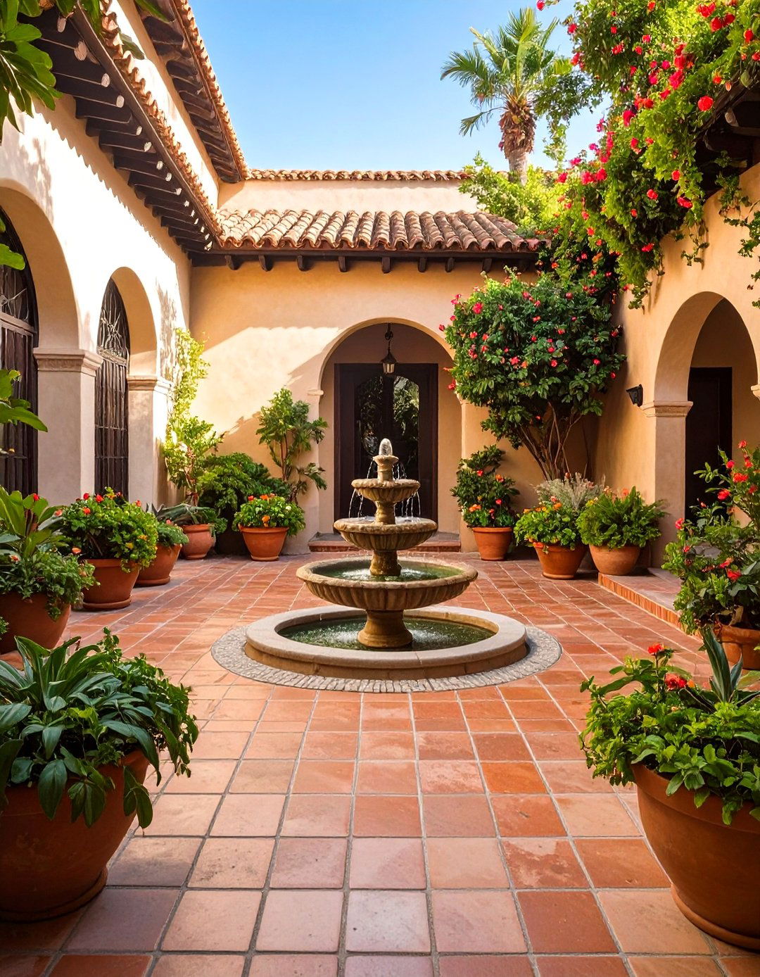 A Spanish Colonial Courtyard Garden - 30 colonial interior design ideas