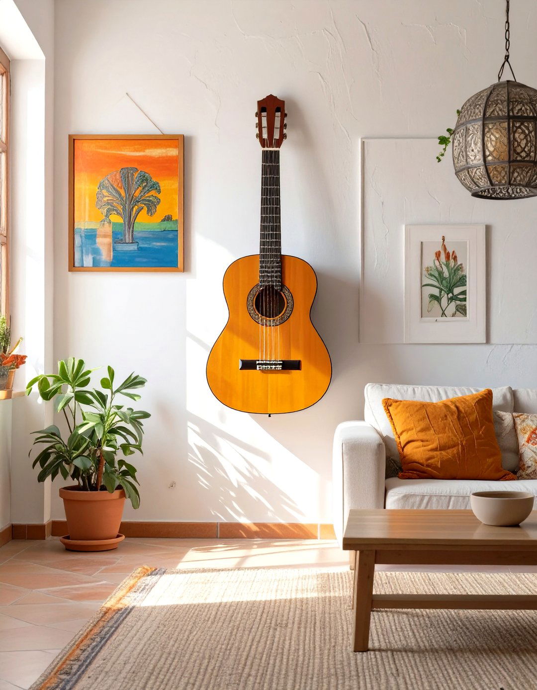 A Spanish Guitar as Decor - 30 spanish style interior design ideas