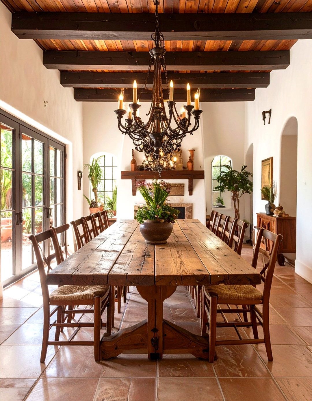 A Spanish Mission Style Dining Room - 30 mediterranean interior design ideas