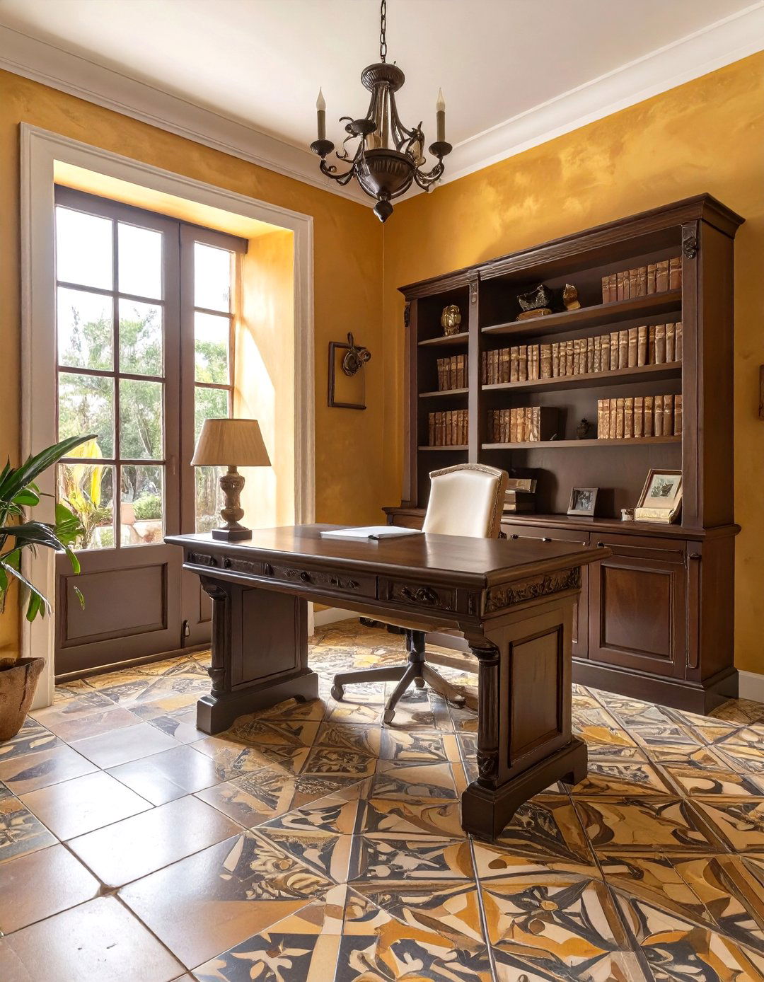 A Spanish Revival Home Office - 30 mediterranean interior design ideas