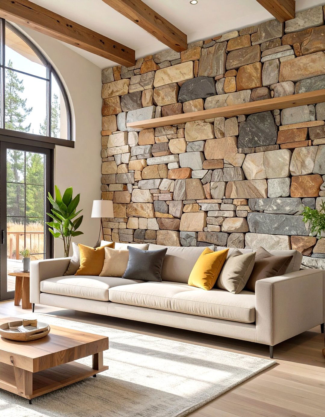 A Stacked Stone Accent Wall