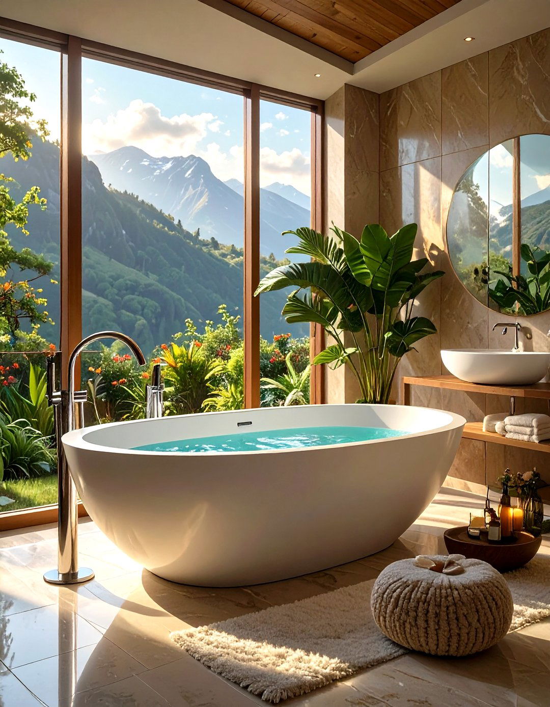 A Standalone Soaking Tub - 30 timeless bathroom design ideas