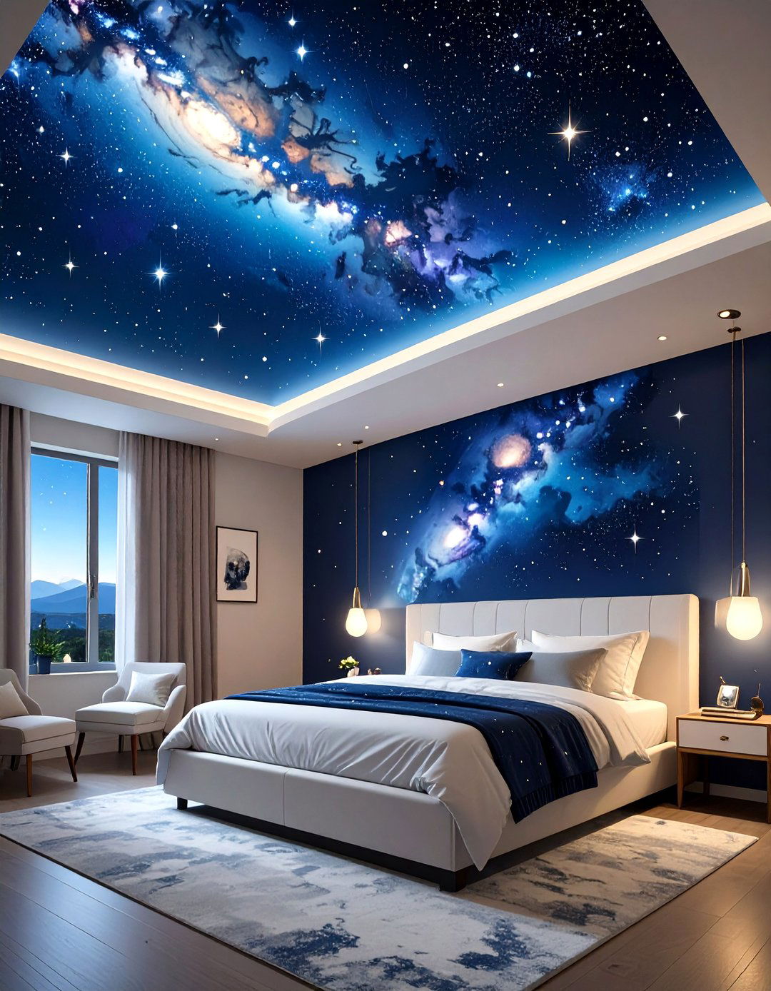 A Starry Night Galaxy Bedroom - 30 girl bedroom ideas