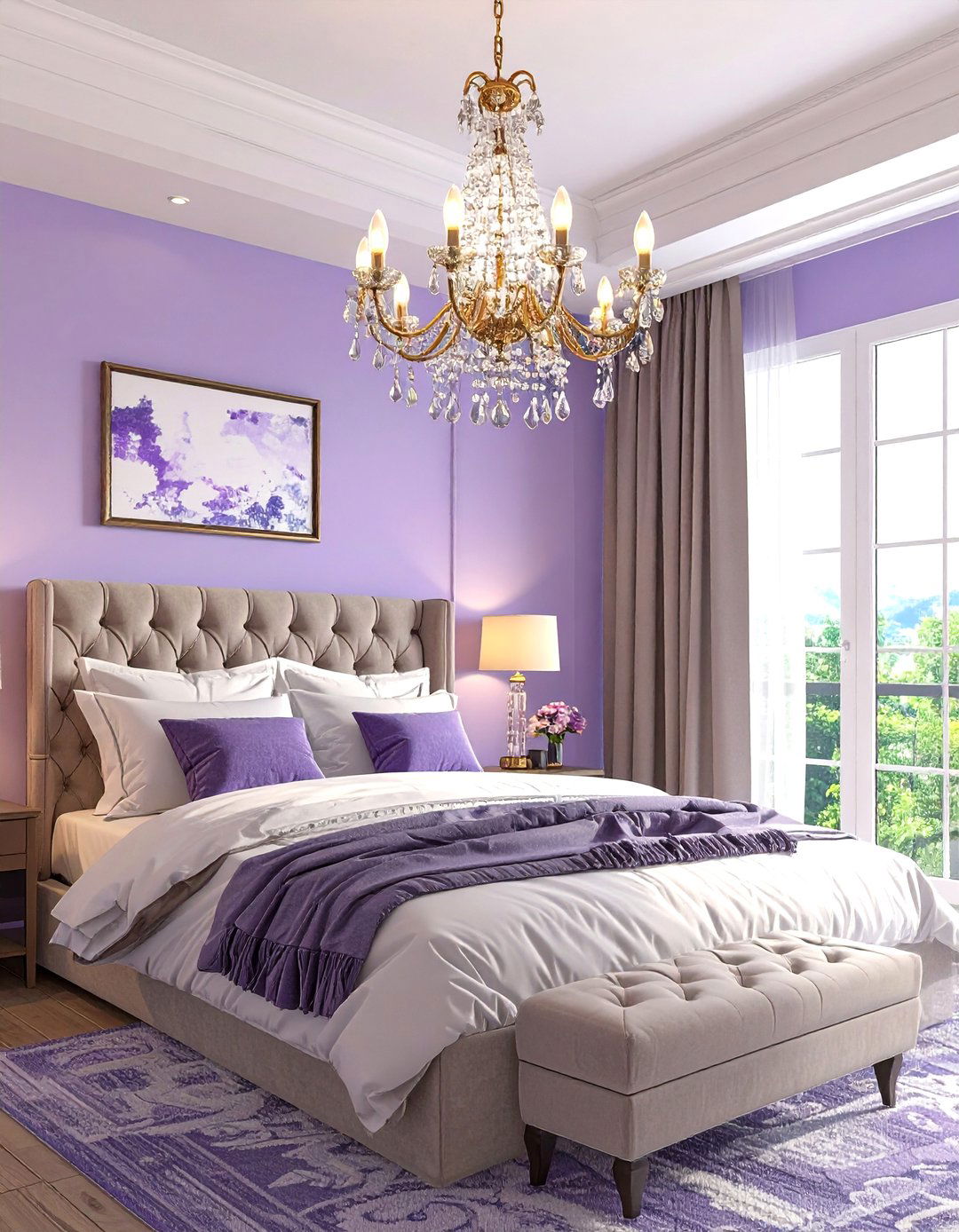 A Statement Chandelier - 30 romantic bedroom ideas