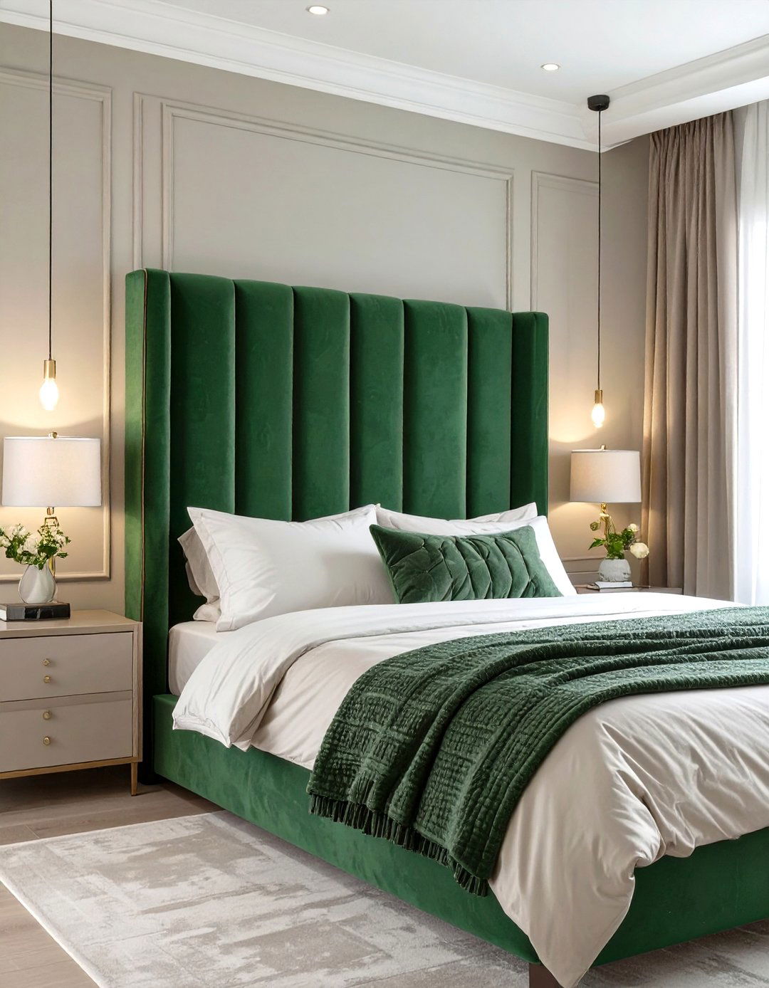 A Statement Headboard in a Small Bedroom - 30 small bedroom decorating ideas