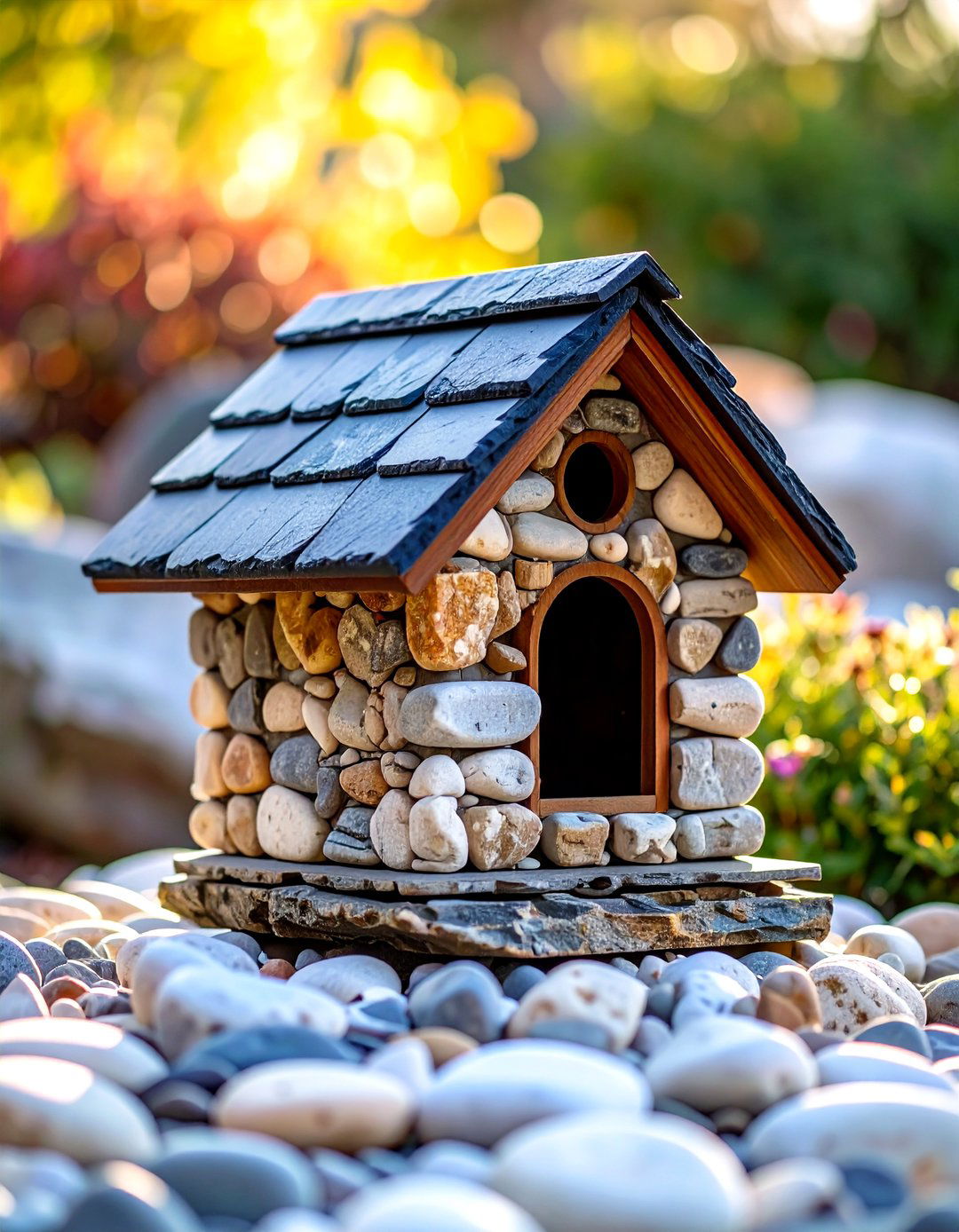 A Stone Clad Bird House - 30 bird house design ideas