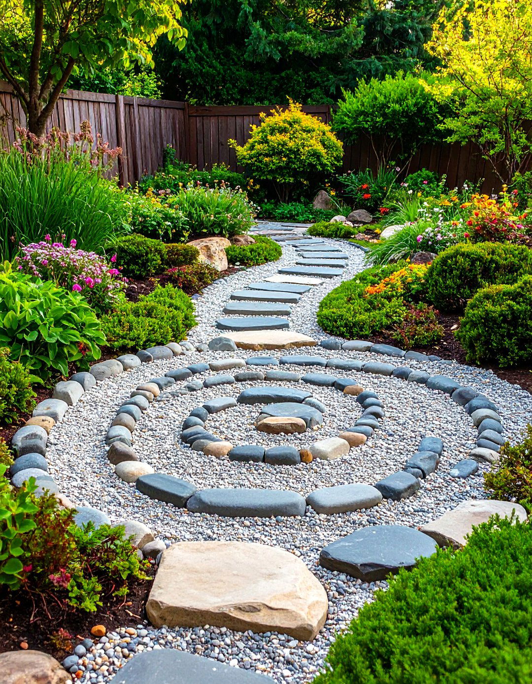 A Stone Labyrinth for Meditation - 30 landscaping ideas with rocks