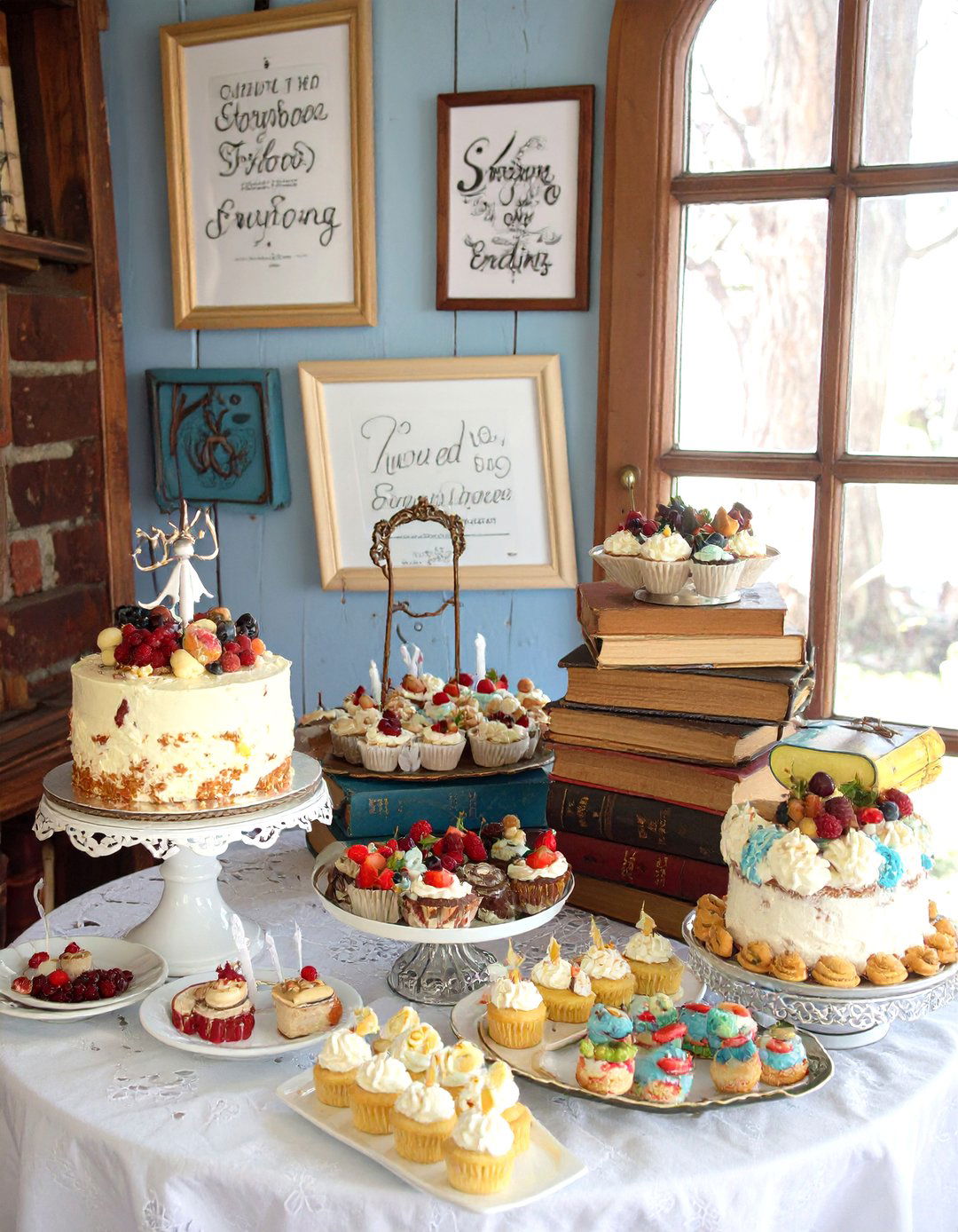 A Storybook Ending Themed Dessert Table - 30 baby shower dessert ideas